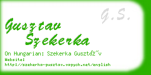 gusztav szekerka business card